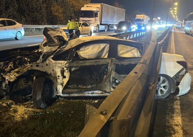 Anadolu Otoyolu’nda trafik kazası trafik yarattı